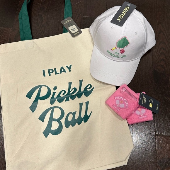 Pickleball Gift Set 🎾💖| BNWT | Tote + Hat + Wristbands | Stocking Stuffers - Picture 1 of 6